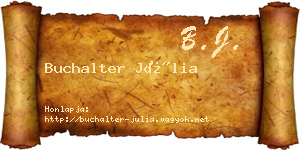 Buchalter Júlia névjegykártya